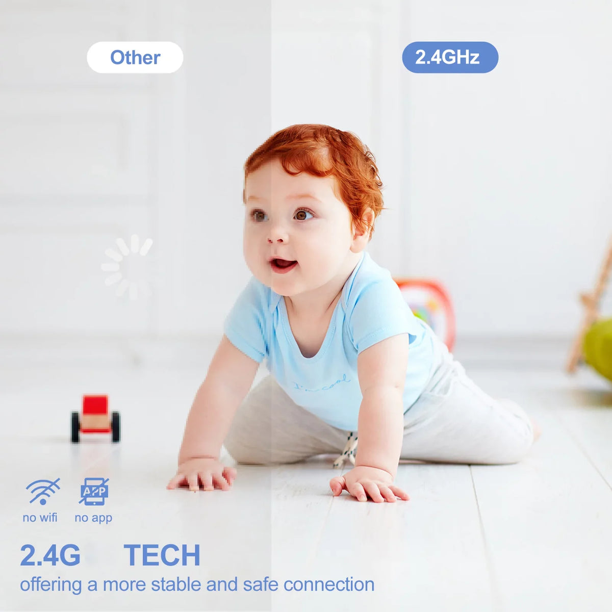 LCD IR Inch Motion Detection Built-in Monitor Video for Wireless Monitor TFT Room with Functions Screen Detection Arealer 4.3 Lullabies Monitor