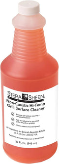 (Pack Sheen - 1) Cleaner Oz (1 Restaurant Flat Formula of - Grill Fl Eliminate Griddles Cleaner Non-Caustic Tough Top fl & oz Quality Bottle Food Grease Cafe 32 Grills Safe, for count) 32 - - - Encrusted and Stera