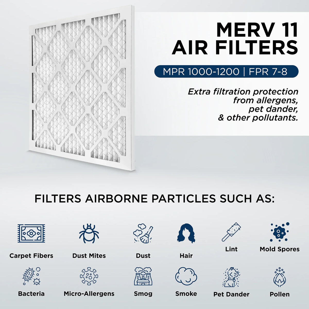 23-3/8 MPR AC x 11, MERV Pamlico. 12x24x2 Filters of 11-3/8 2" Pleated 1000 Actual Case x 1-3/4 Size: Furnace 12. by Air