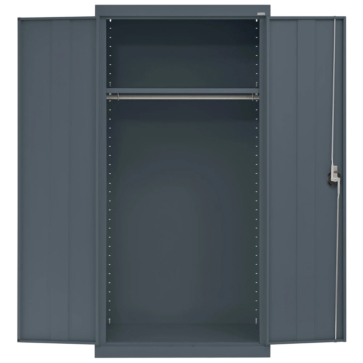 72"H, Charcoal Elite x Wardrobe x Adjustable 36"W Shelf, 24"D Cabinet Series with