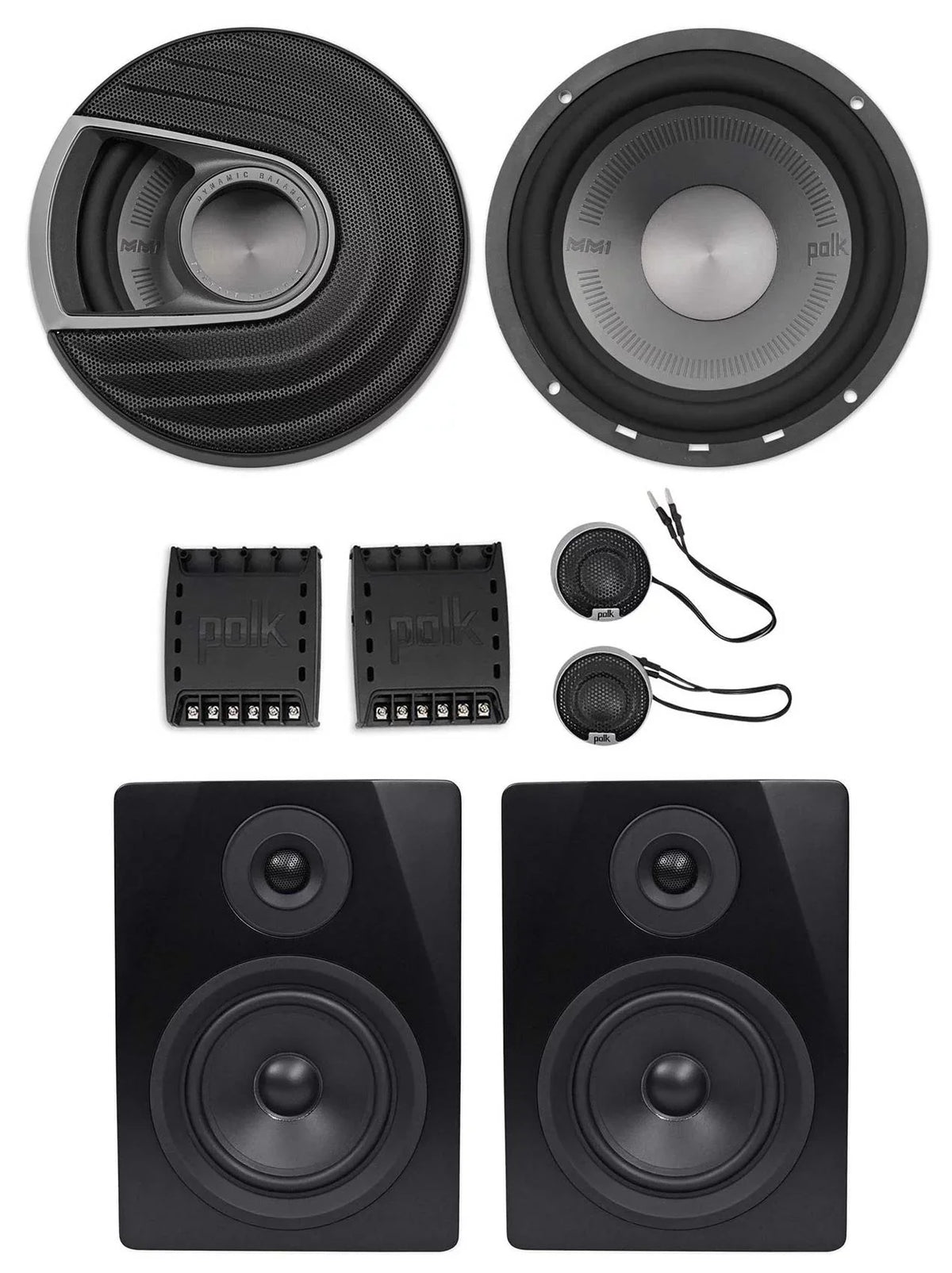 Component 750w Audio Monitor 6.5¡± MM6502 Powered Speakers+Free Polk Car Speakers