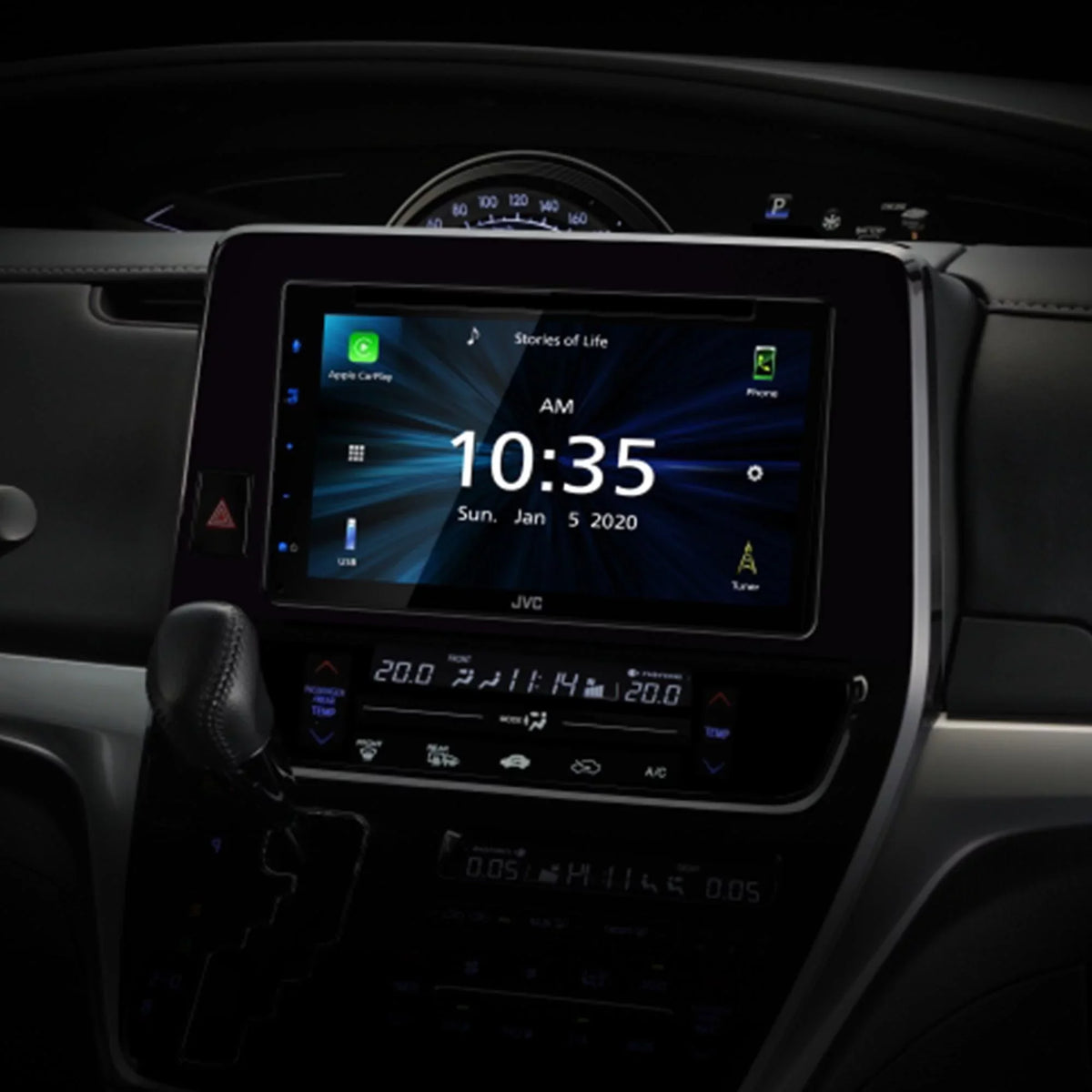 Camera Receiver Bundled CarPlay 6.8" Touchscreen Android Auto with Up Apple JVC Compatible & Back with KW-V66BT