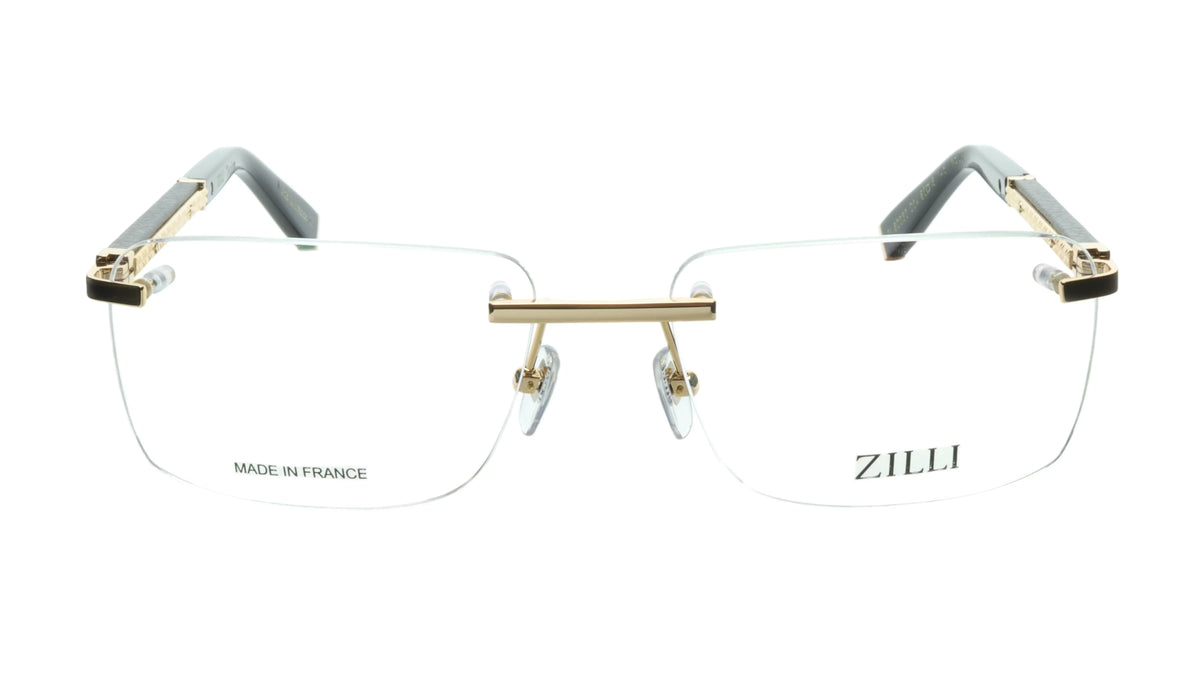 Rimless Eyewear High Titanium with Leather Quality Made and Real ZILLI