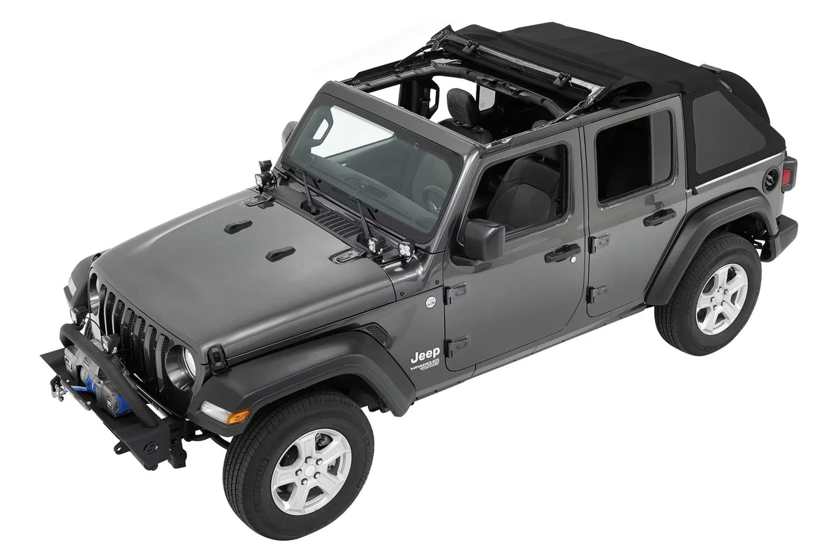 Current, Jeep Bestop Years Wrangler Model Trektop Black JL, Twill a 2018 (56863-17) for 4-Door to