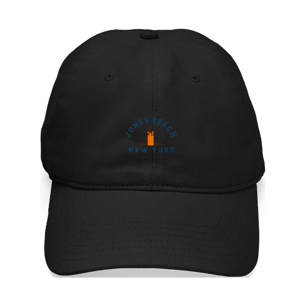 Canvas Beach Adjustable Cotton Cap Hat Jones Baseball Hat Baseball - Black Printed Black - CafePress