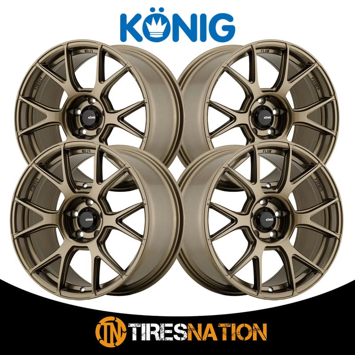 17x8 56BZ 4x100 Gloss Konig Bronze Wheel (45mm) Ampliform