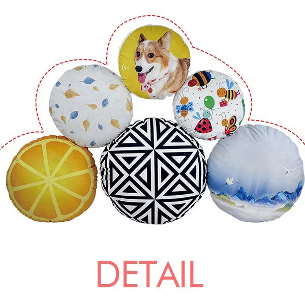 Home Round Decoration Flag Throw Cap Facial Cushion Head Italy Pillow Makeup