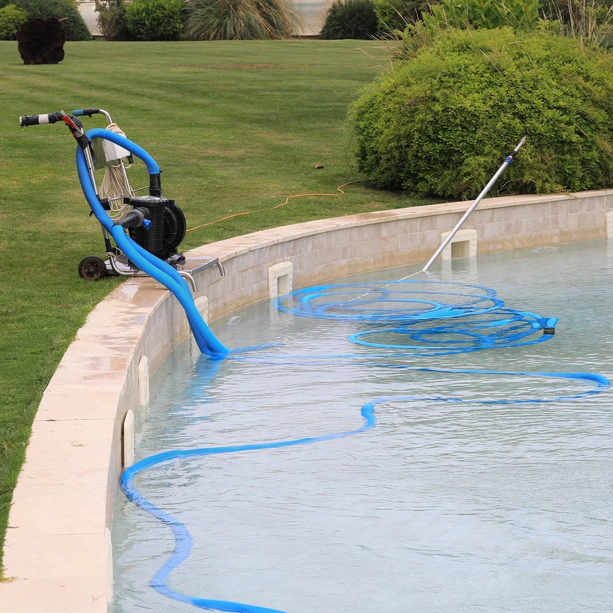 for 2" Reinforced High Swimming Hose Hoses Pool Backwash Pressure 0.3MPa 25ft PVC Dia Discharge