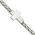 Cross Steel Stainless Primal Polished Inch Link 8 Steel Bracelet