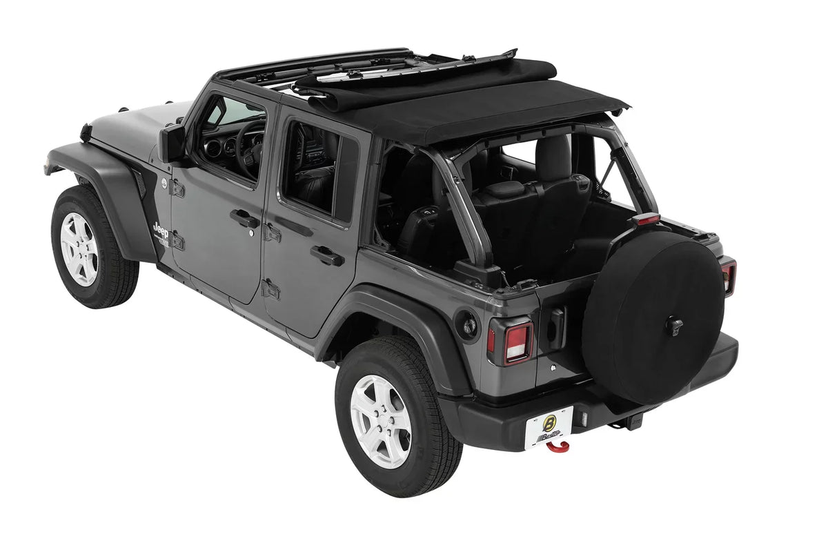 Current, Jeep Bestop Years Wrangler Model Trektop Black JL, Twill a 2018 (56863-17) for 4-Door to