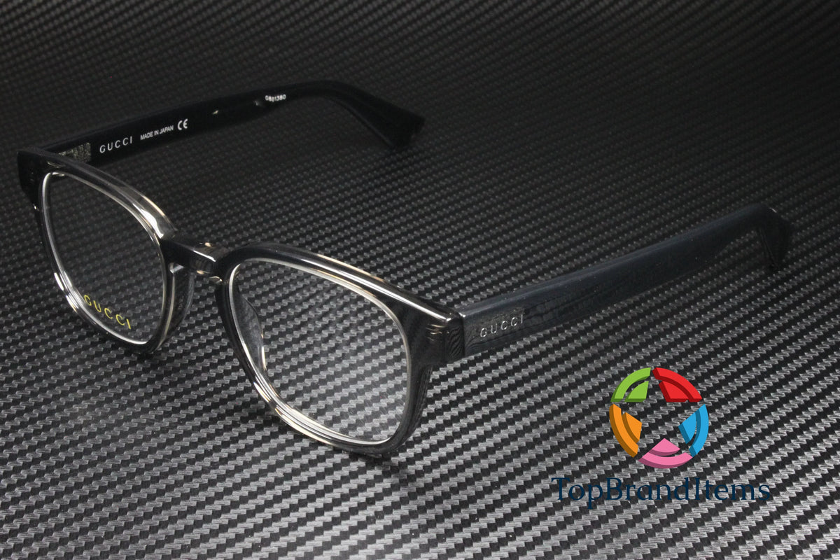 mm Rectangular Eyeglasses 004 Men's Square GUCCI 49 Lens Grey Shiny Demo GG0927O
