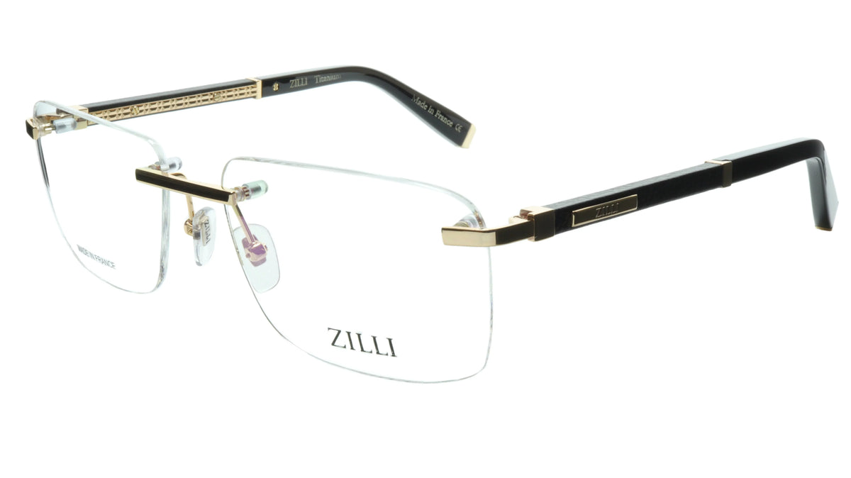 Rimless Eyewear High Titanium with Leather Quality Made and Real ZILLI