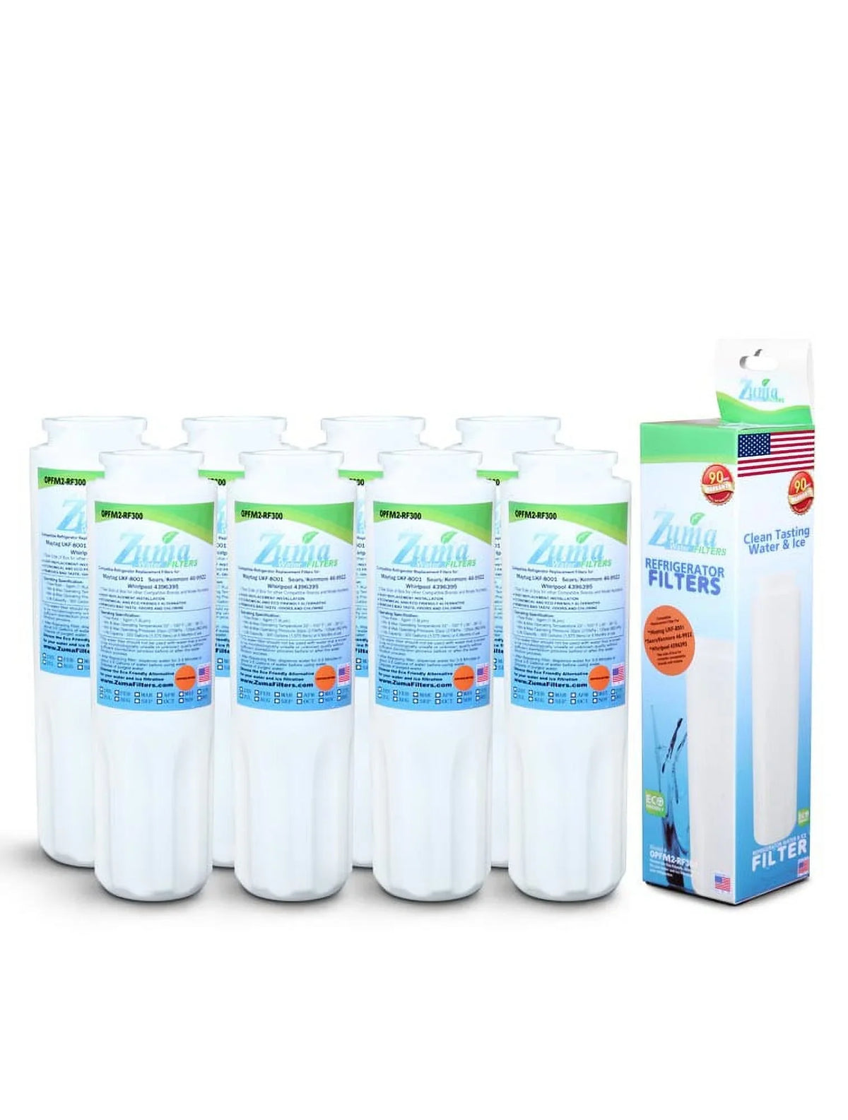 , - Made 8 in Maytag? Pack # U.S.A. Water Model OPFM2-RF300 , ZUMA - with Compatible Ice and Filter 101413-0610 Brand ,
