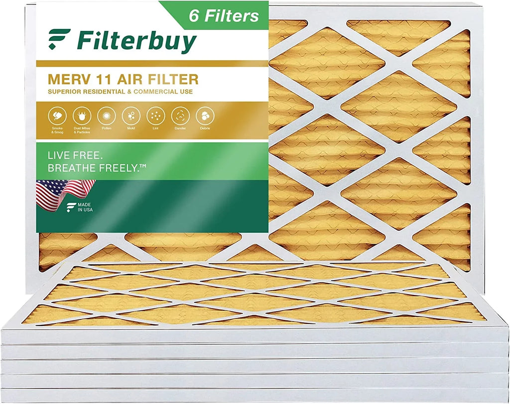 Filterbuy 18x36x1 11 Air Furnace MERV AC Pleated Filters HVAC (6-Pack)