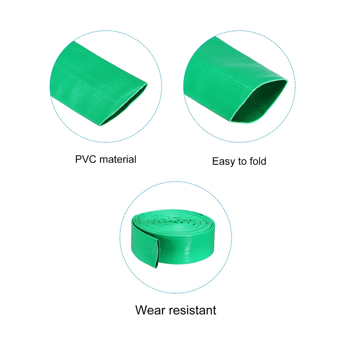 for Dia 33ft High Reinforced Discharge Hose PVC 0.3MPa Pool 65mm Pressure Backwash Swimming Hoses