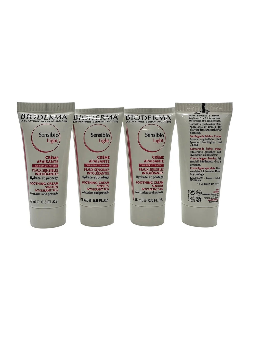 Travel Size Cream 0.5 Types Set Bioderma Sensibio 4 Light Soothing Skin of All oz
