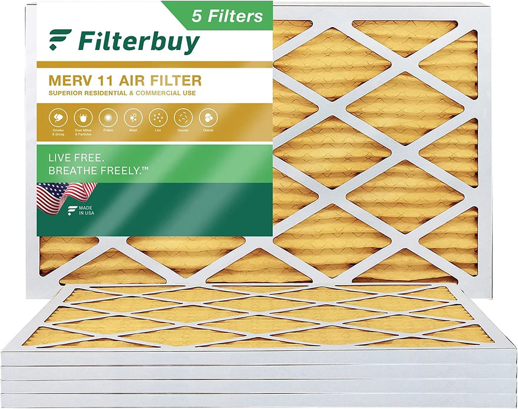 Pleated (5-Pack) AC Filters MERV Air 11 HVAC 20x30x1 Furnace Filterbuy