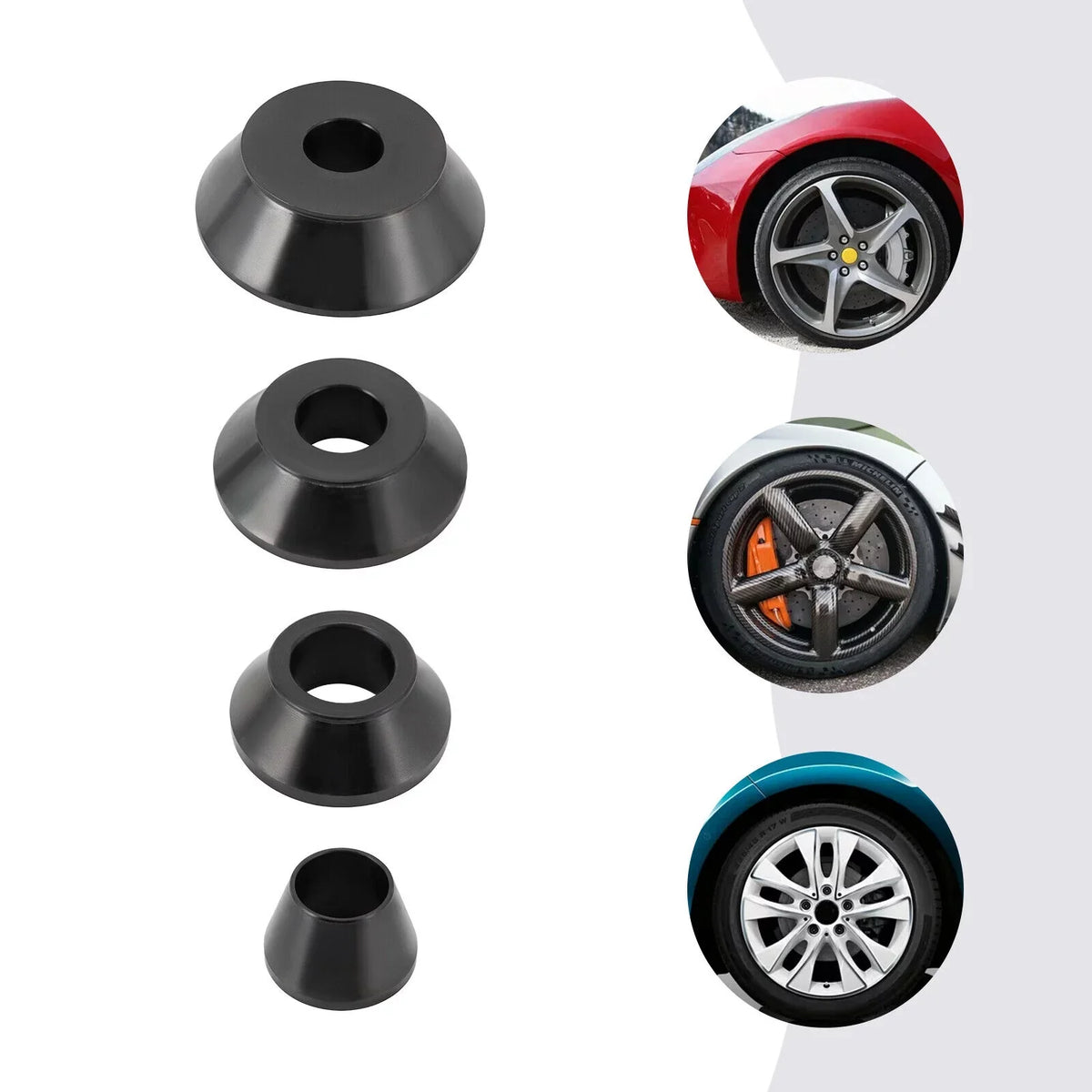 Tire Kit Taper 36mm 4 Adapter Wheel Balancer Sizes Cone Set Cones Cones Balancer