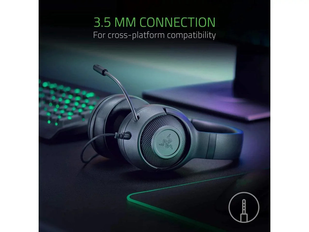 Xbox, X Gaming - Frame Ultralight Cardioid Surround Razer PS4, Classic Microphone 7.1 for Nintendo Sound Headset: Lightweight Kraken Bendable Black Lite Capable Switch PC,