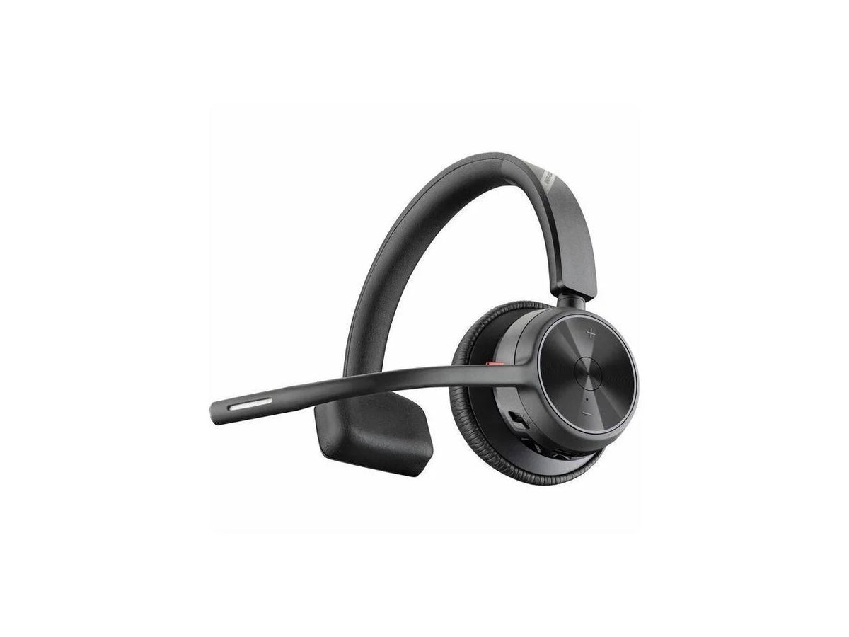 Ear-cup - - Assistant - - Wireless - 298.6 Headset kHz Voyager Hz - Electret Mono - - Charge Bluetooth with Monaural Over-the-head, - - Poly Google 20 Siri, ft 20 On-ear USB-C Condense... - 4310 Stand