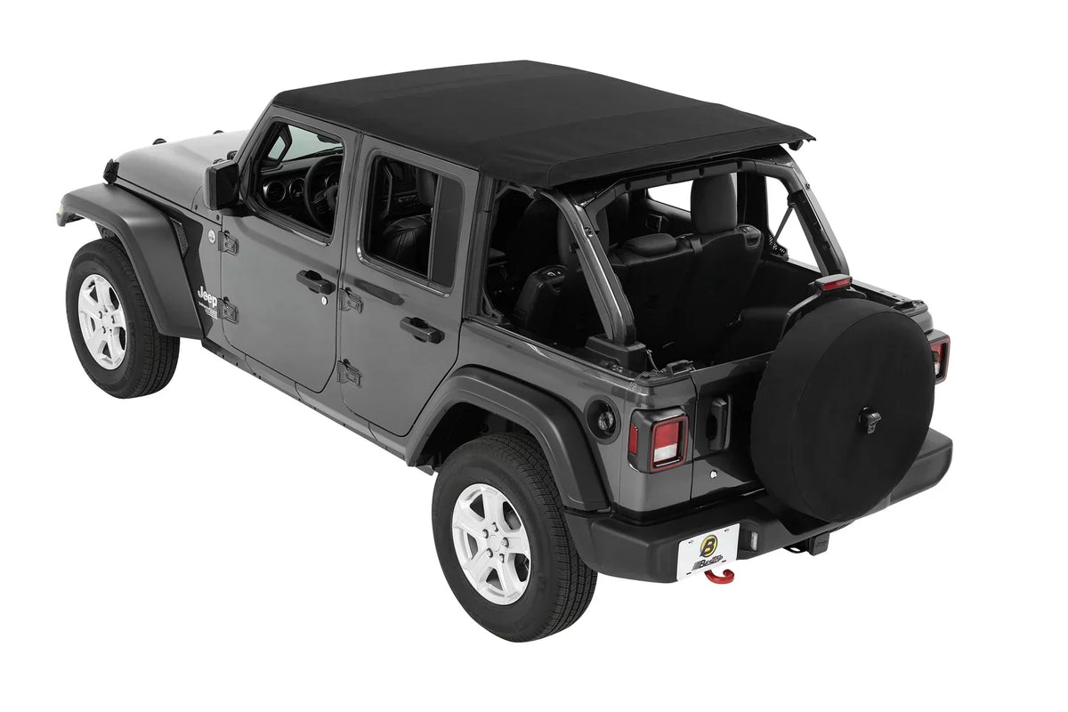 Current, Jeep Bestop Years Wrangler Model Trektop Black JL, Twill a 2018 (56863-17) for 4-Door to