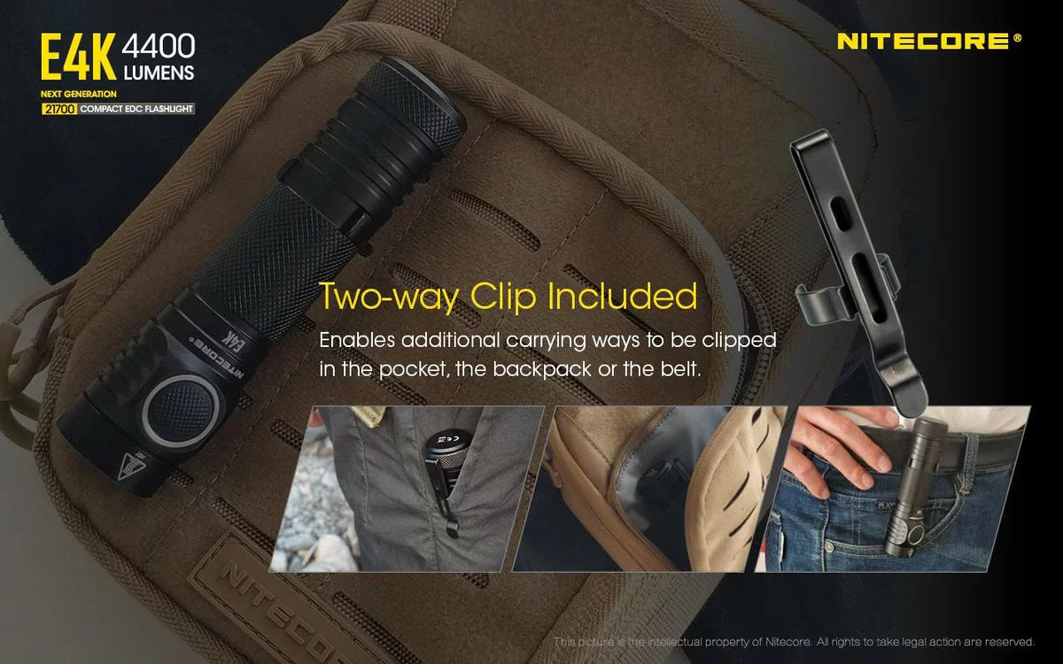 Flashlight generation NITECORE Lumens Combo: Light E4K 4400 -380 w/Tini Keychain Lumens - Copper Next