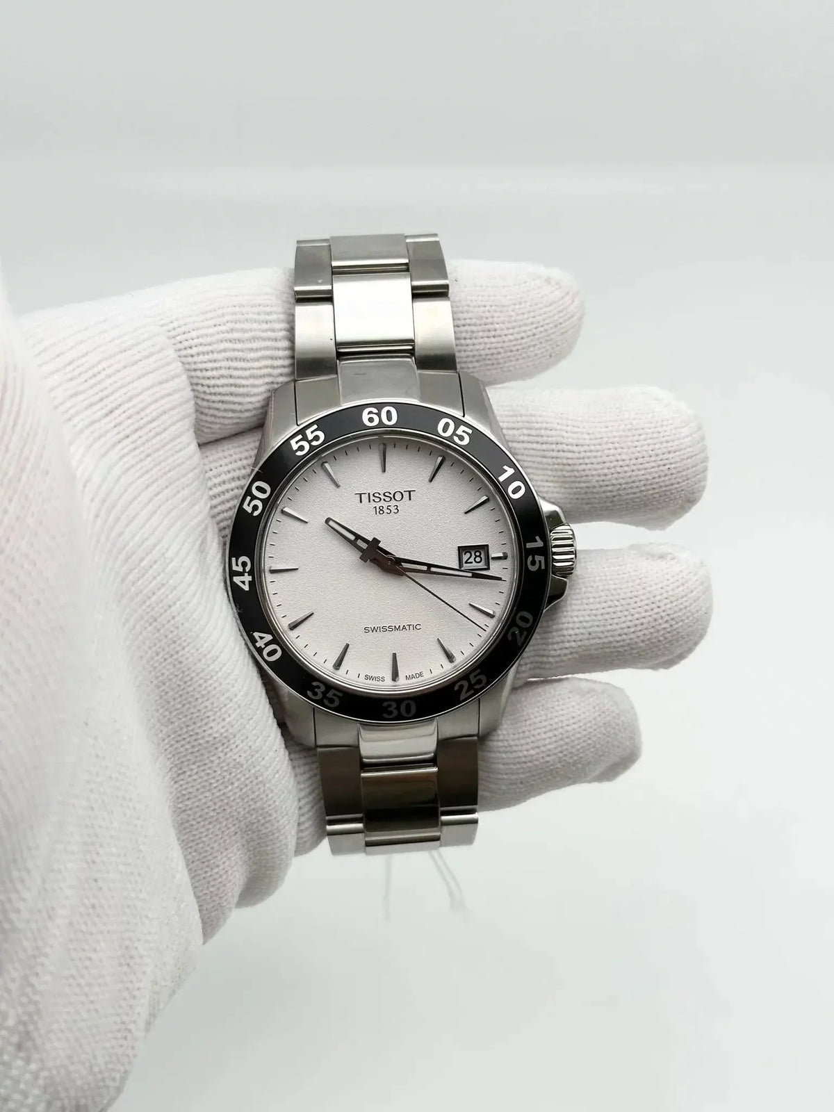 Tissot Automatic Swissmatic V8 T106.407.11.031.00 Watch Silver Steel Men Dial