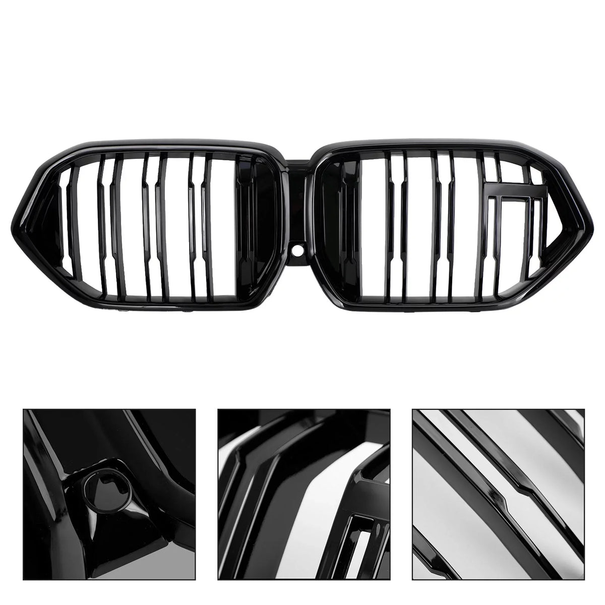 2020-2022 Black W/Camera Hole Front for BMW Grille M50i X6 Fit Grill G06 Bumper