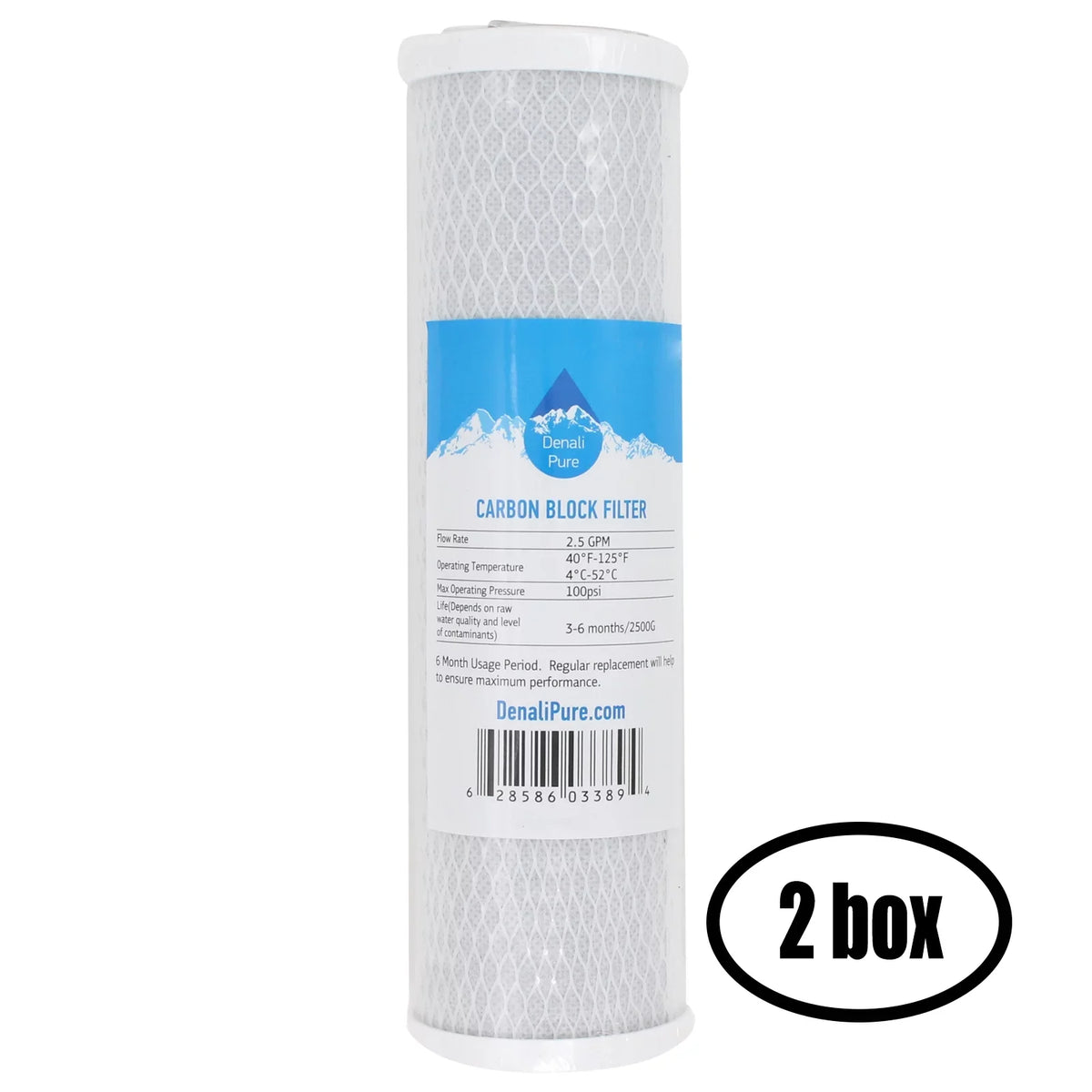 10 Denali for Replacement Block Filter 4StageDWSF-CB10-2 4 Universal Boxes Water 2 - Filter of Stage AquaFX Drinking AquaFX Activated Carbon Pure System for inch - Brand