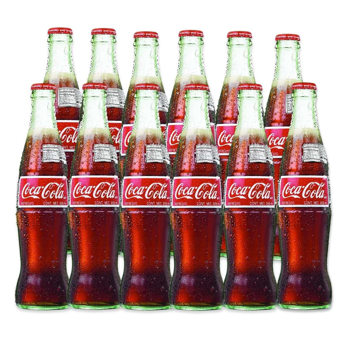 Case Coke (12-Pack) Sugar oz. fl. Mexican 12/12 (355ml) Sweetened Authentic Bottle Glass Real Cane