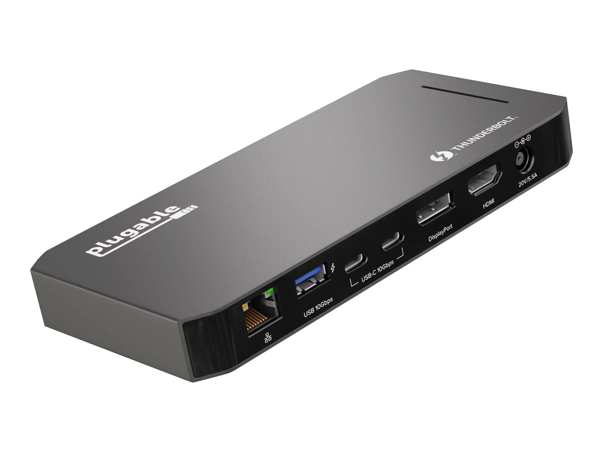 and Windows Charging, and Laptops, HDMI, Mac with Jack and Thunderbolt Ethernet, 3.0, Gigabit 96W USB-C 2x Compatible Plugable 3x 40Gbps USB-C, USB Dock Audio - DisplayPort with