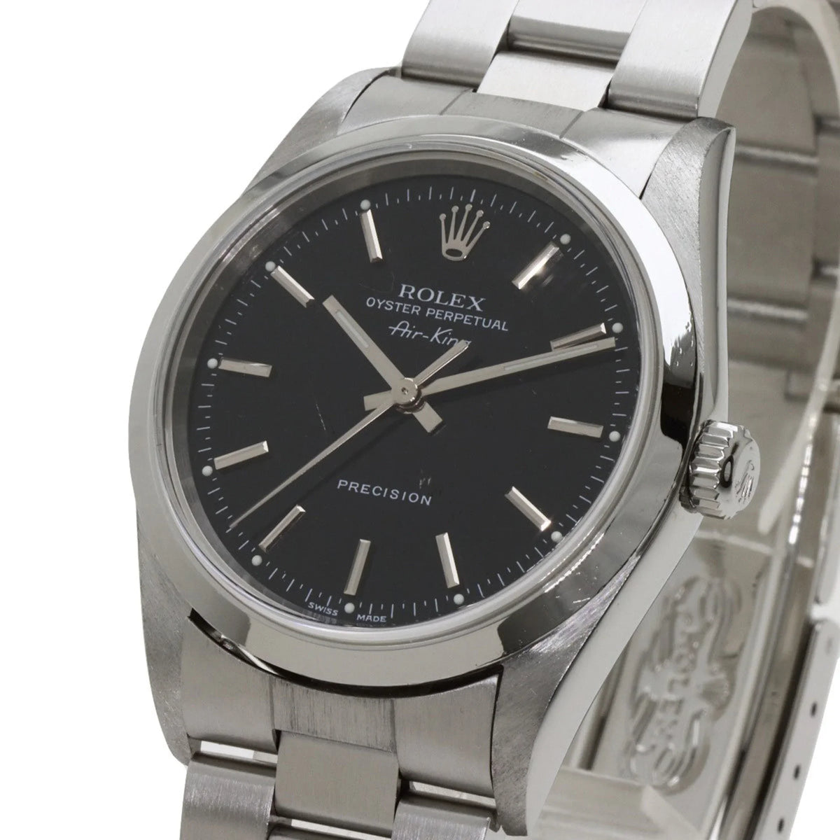 Steel ROLEX Pre-Owned Rolex (Good) Air Watch King Men's 14000M Stainless SS