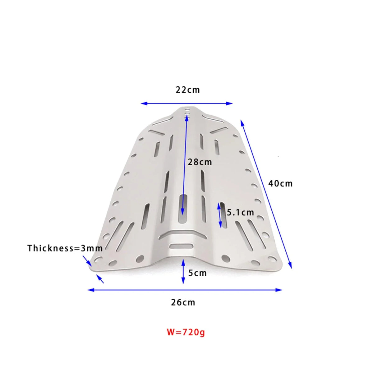 Diver Diving Snorkeling BAOSITY Scuba Universal Backplate Plate Gear BCD Lightweight