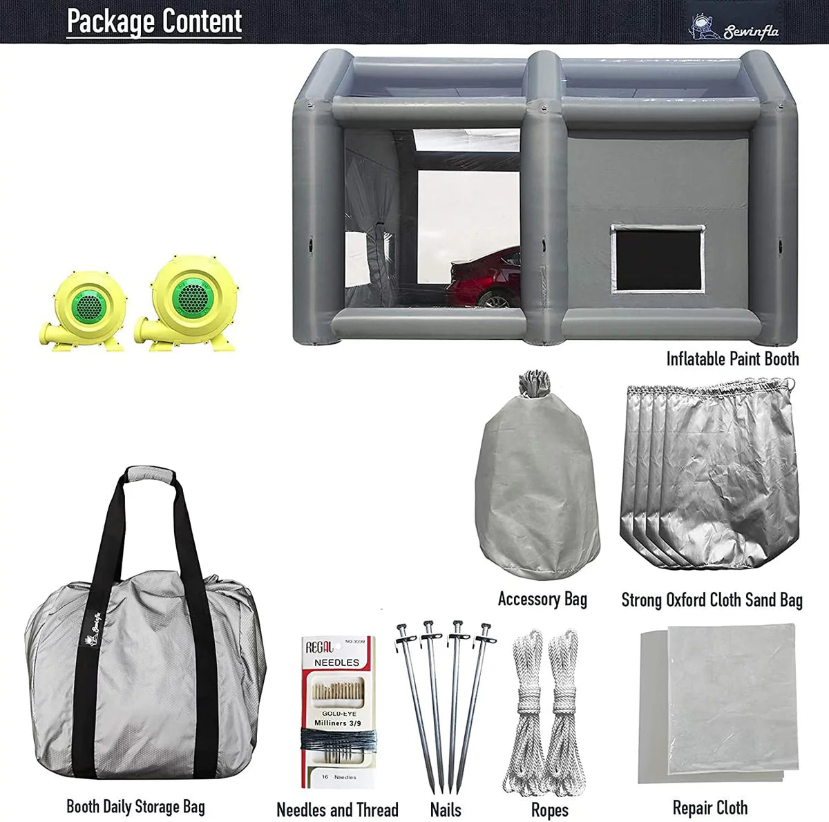 Portable Sewinfla with Professional 23x20x14.5Ft Paint Booth Booth Spray Booth Car Blowers Painting Inflatable Inflatable