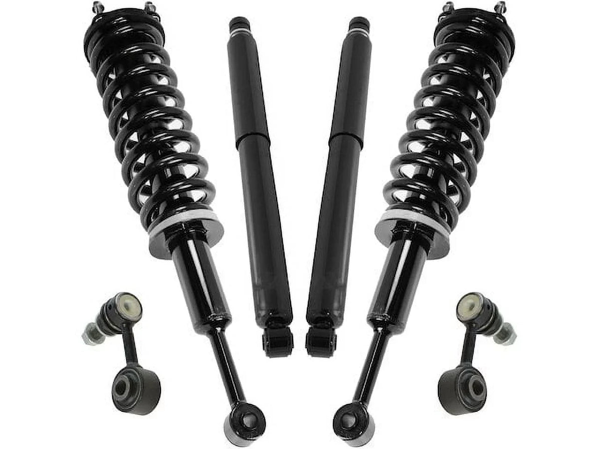Compatible and 6 2008 2010 Sway Spring Shock Kit Bar Toyota Coil 2015 2007 2017 Strut 2016 - 2014 2012 Link Tundra with 2013 - 2009 2018 Rear Front - Piece 2011