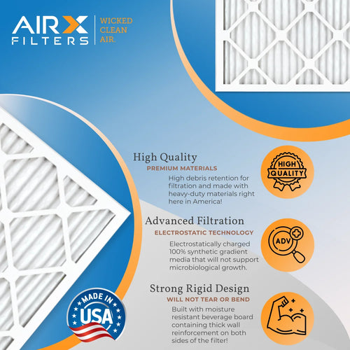& 8 Pleated FILTERS Comparable USA MPR by 700 HVAC Made CLEAN MERV Air Premium Filter 20x25x2 AIR. Filters 20x25x2 Air FPR AC WICKED Filter Electrostatic Conditioner to 5 Pack Furnace 6 AIRX