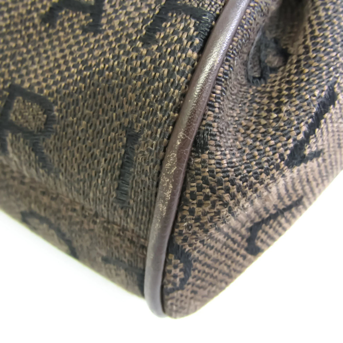 Logomania Women's Bvlgari Canvas Pre-Owned Handbag,Tote (Good) Brown Bag