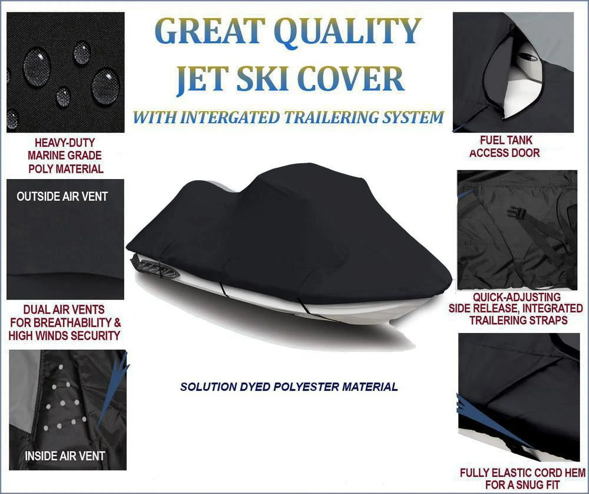 2009 2010 Sport Compatible 2011 for DENIER BLACK VX Cover Ski Yamaha JetSki 2013 Cover WaveRunner 2008 2014 600 2007 Jet PWC 2012