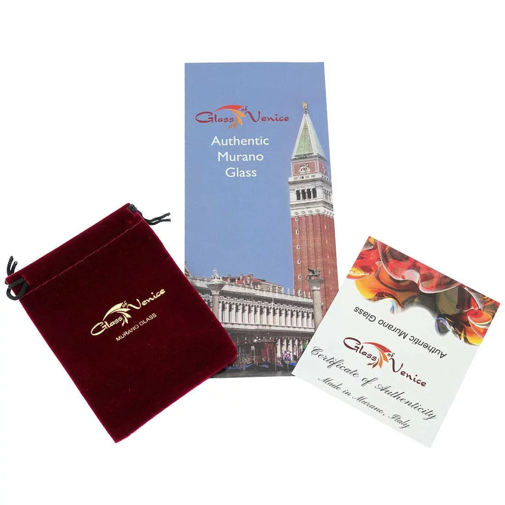 Murano With Serena Band Millefiori GlassOfVenice Leather Watch Purple -