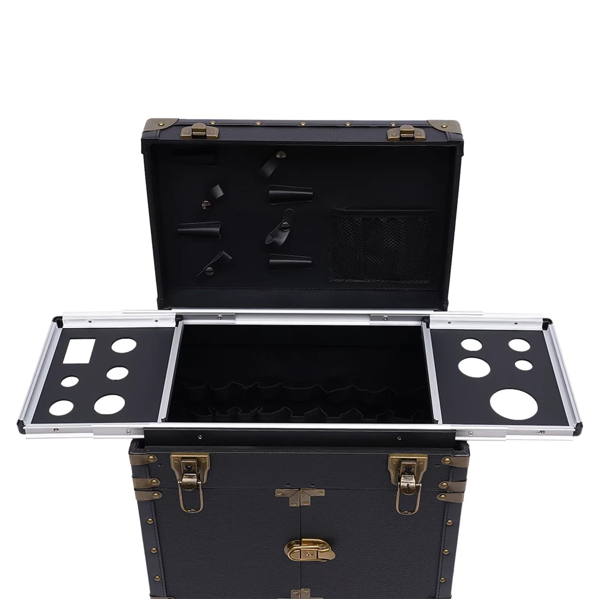 Makeup Salon Hairdressing Aiqidi Beauty Hair Stylist Trolley Luggage Tool Organizer Train Travel with Barber Case Holder Dryer Cosmetic Box Lockable Rolling